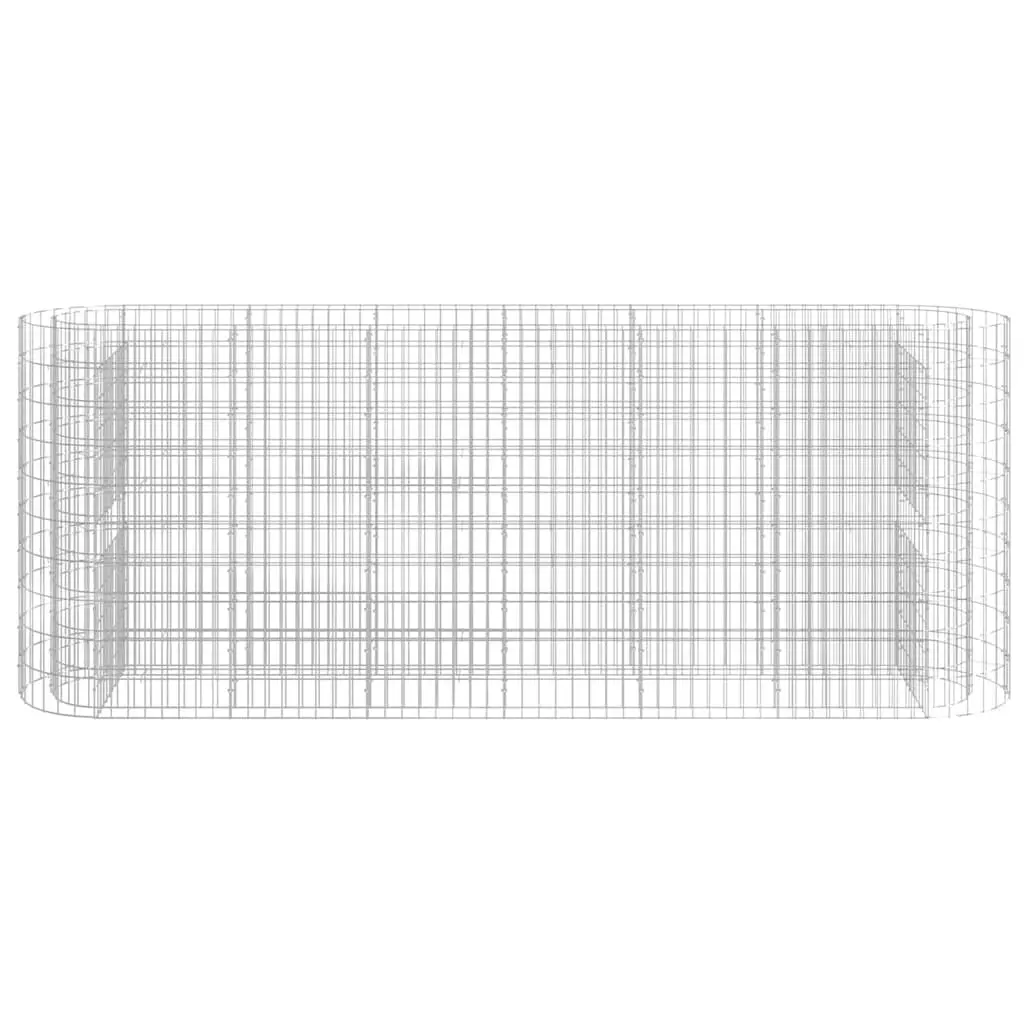 Gabion Raised Bed Galvanised Iron Garden Planter 260 x 50 x 100 cm