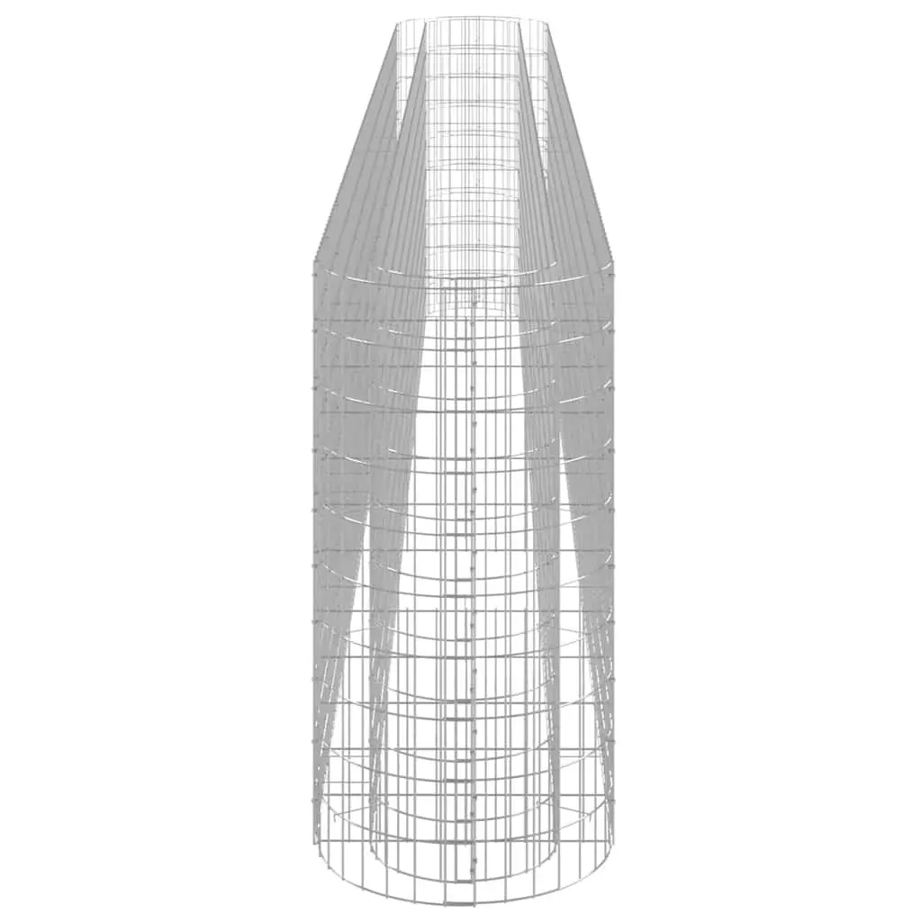 Galvanised Iron Gabion Raised Garden Bed Planter Border 470x50x100cm Silver