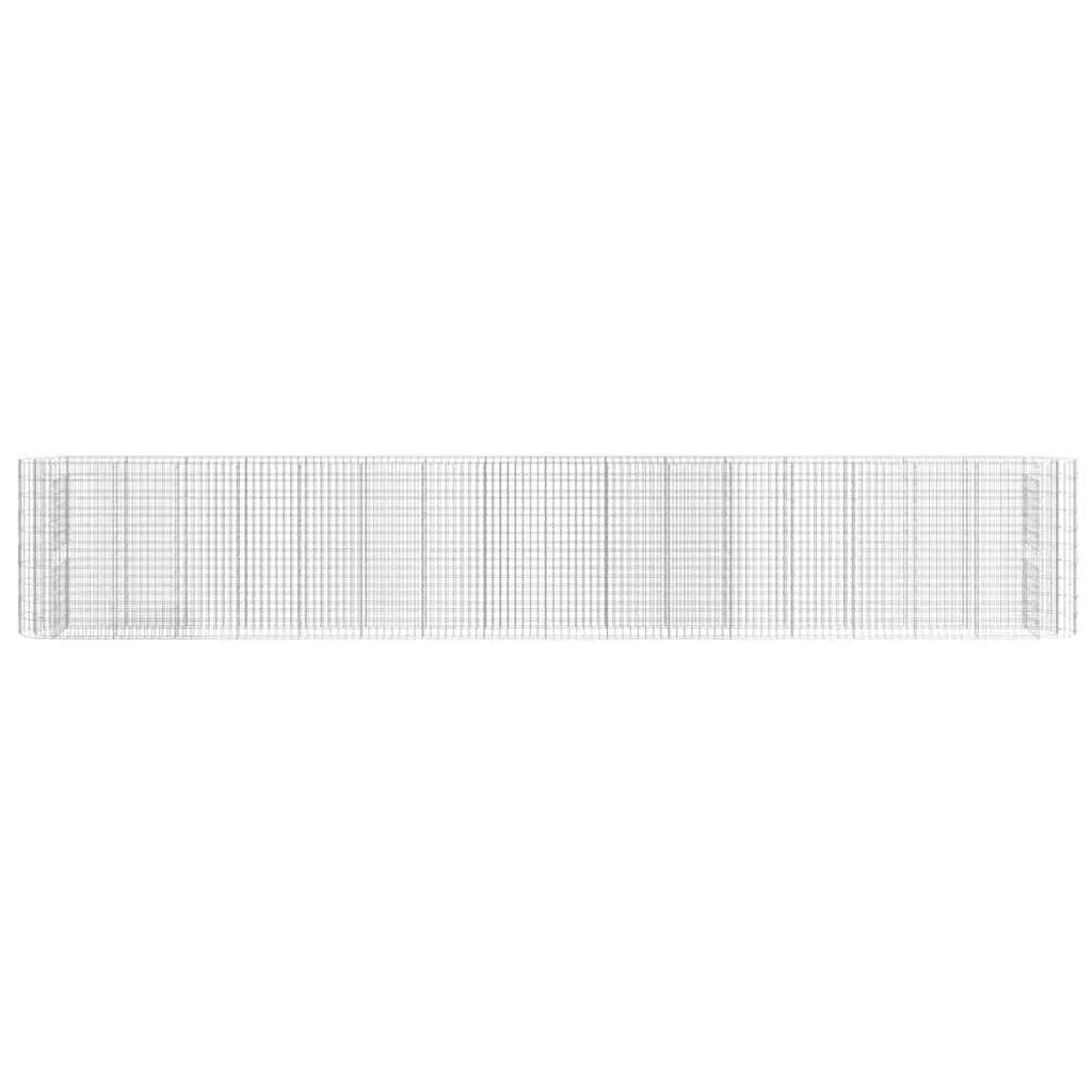 Gabion Raised Bed Galvanised Iron Garden Planter Flower Border 610x50x100cm