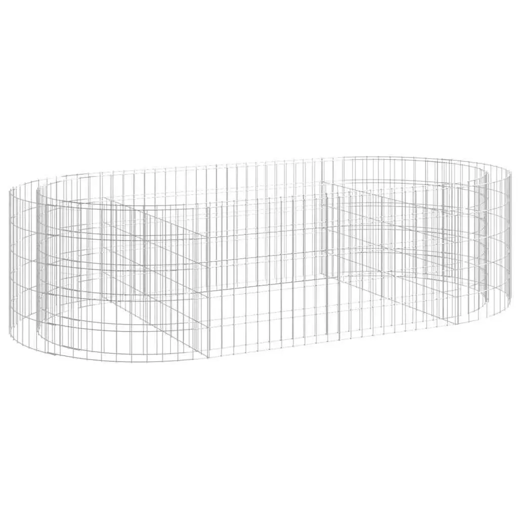 Gabion Raised Garden Bed Galvanised Iron 200x100x50cm Planter Box Border