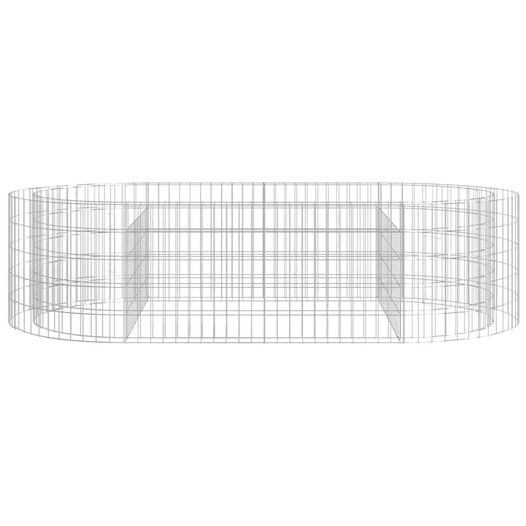 Gabion Raised Garden Bed Galvanised Iron 200x100x50cm Planter Box Border
