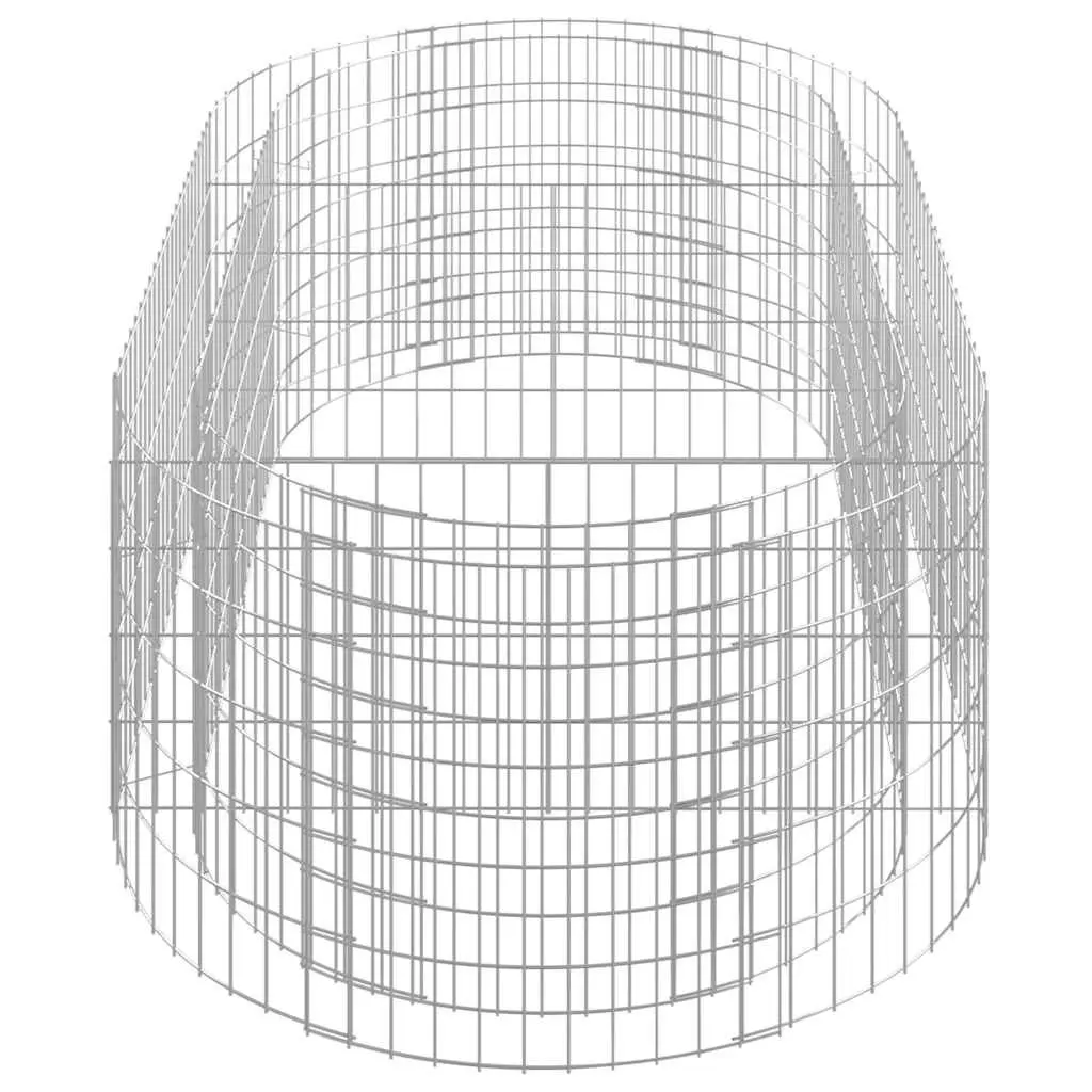Gabion Raised Garden Bed Galvanised Iron 200x100x50cm Planter Box Border