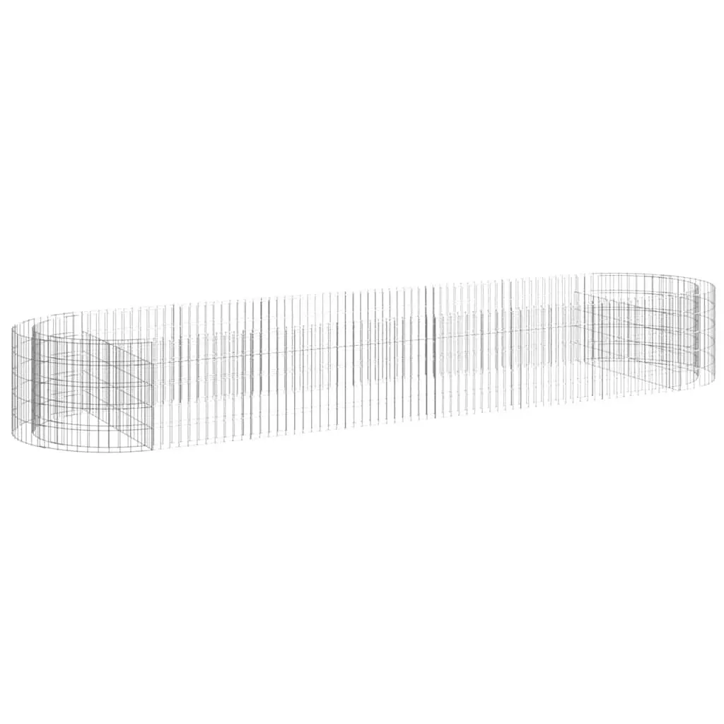 Gabion Raised Bed Garden Planter Galvanised Iron 400x100x50cm
