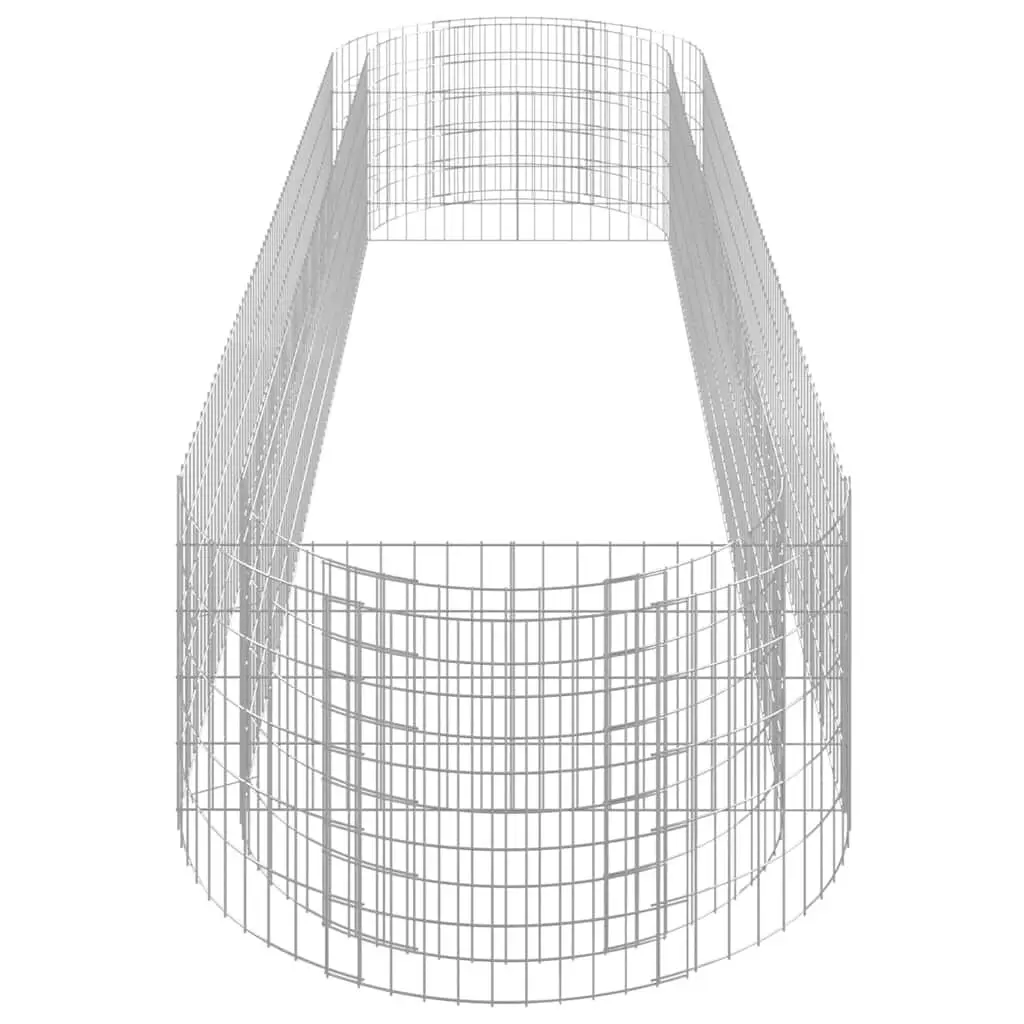 Gabion Raised Bed Garden Planter Galvanised Iron 400x100x50cm