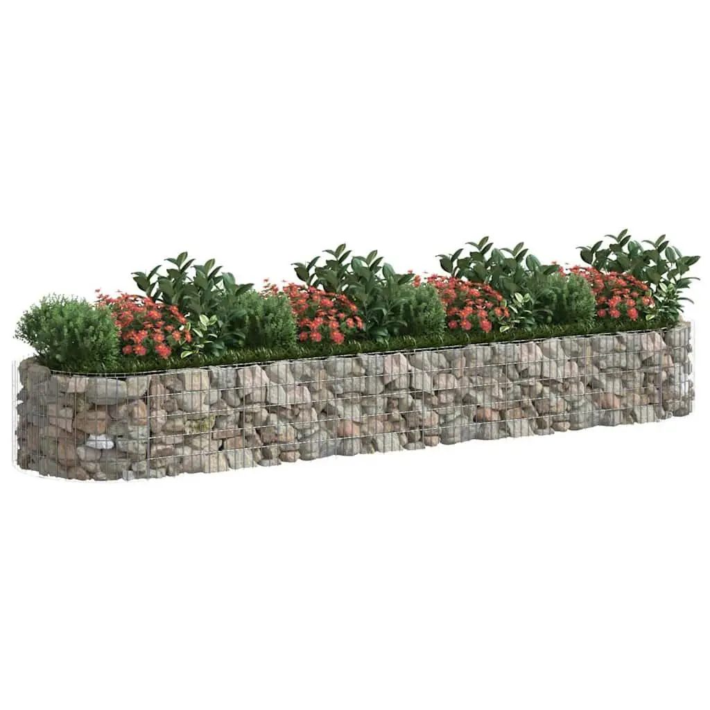 Gabion Raised Bed Garden Planter Galvanised Iron 400x100x50cm