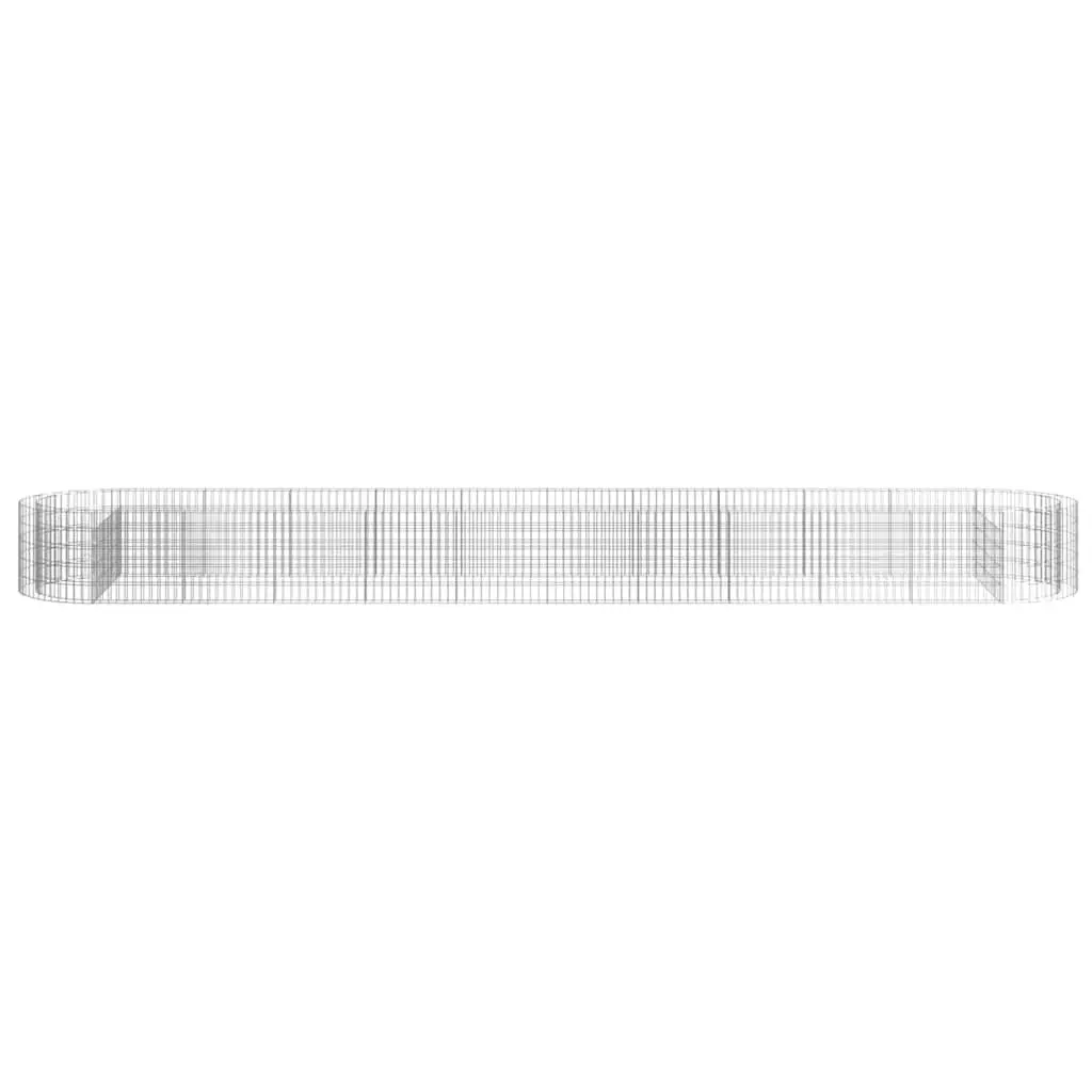 Galvanised Iron Gabion Raised Bed Garden Planter Flower Border 600x100x50cm