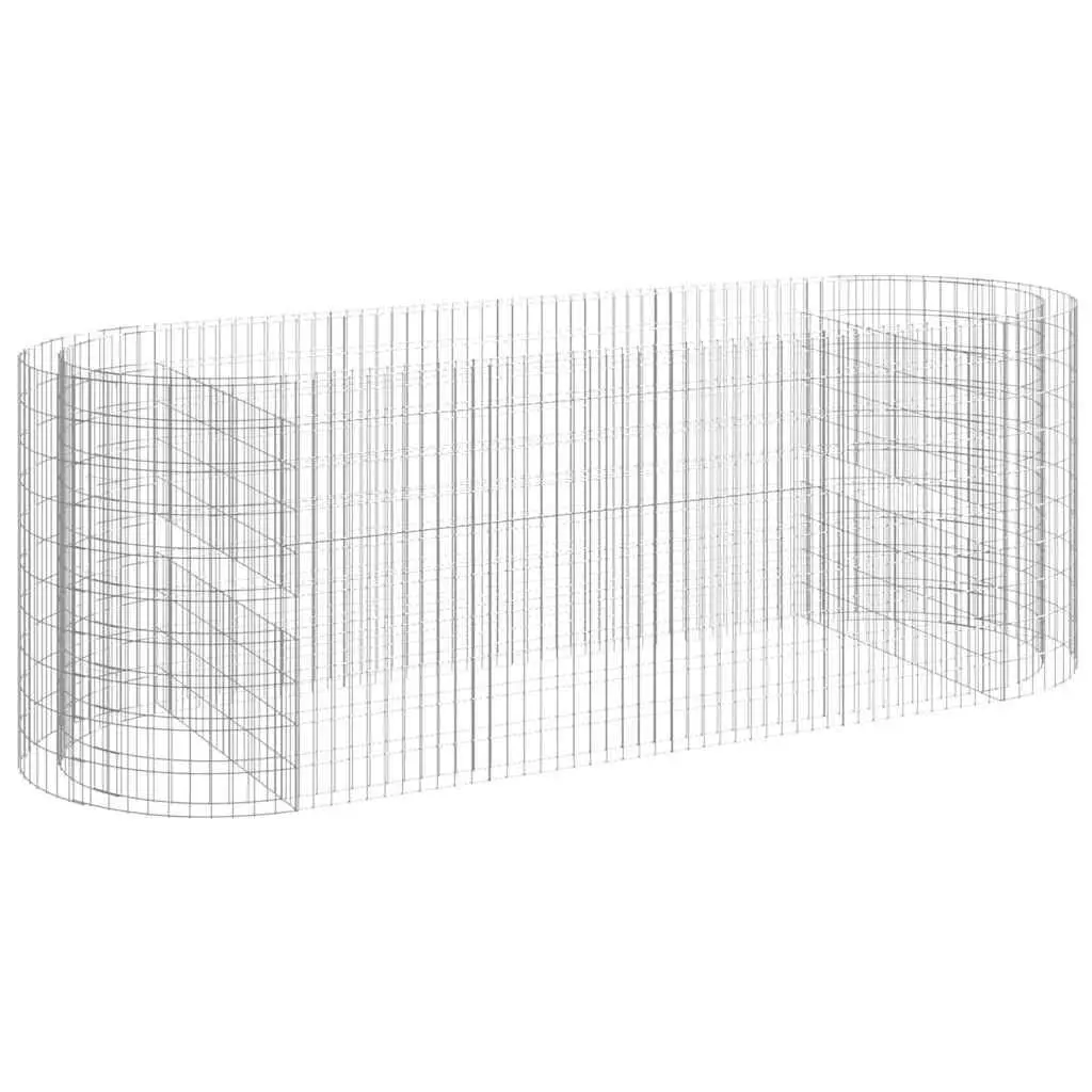 Galvanised Iron Gabion Raised Garden Bed Planter Border Silver 300x100x100cm