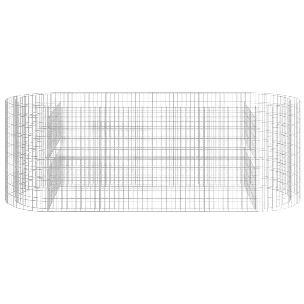 Galvanised Iron Gabion Raised Garden Bed Planter Border Silver 300x100x100cm
