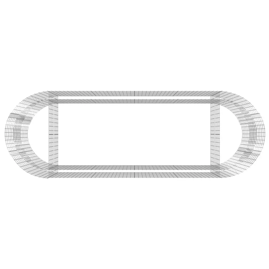 Galvanised Iron Gabion Raised Garden Bed Planter Border Silver 300x100x100cm