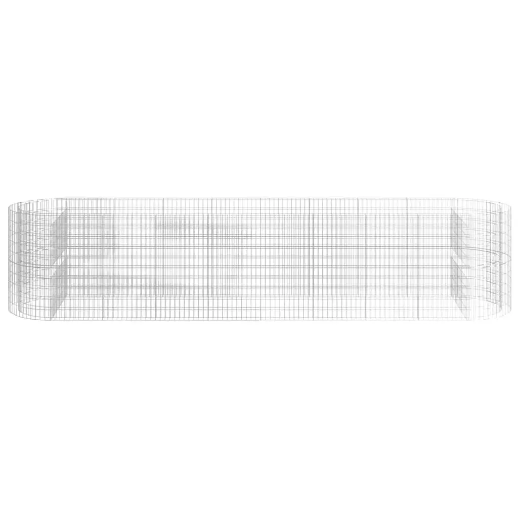 Gabion Raised Bed Planter Box Galvanised Iron 500 x 100 x 100 cm