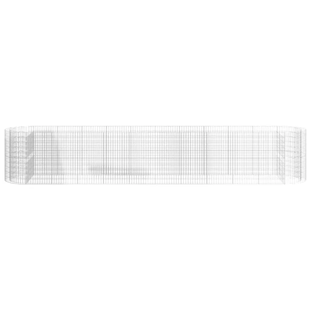 Gabion Raised Bed Planter Sturdy Galvanised Iron 600 x 100 x 100 cm