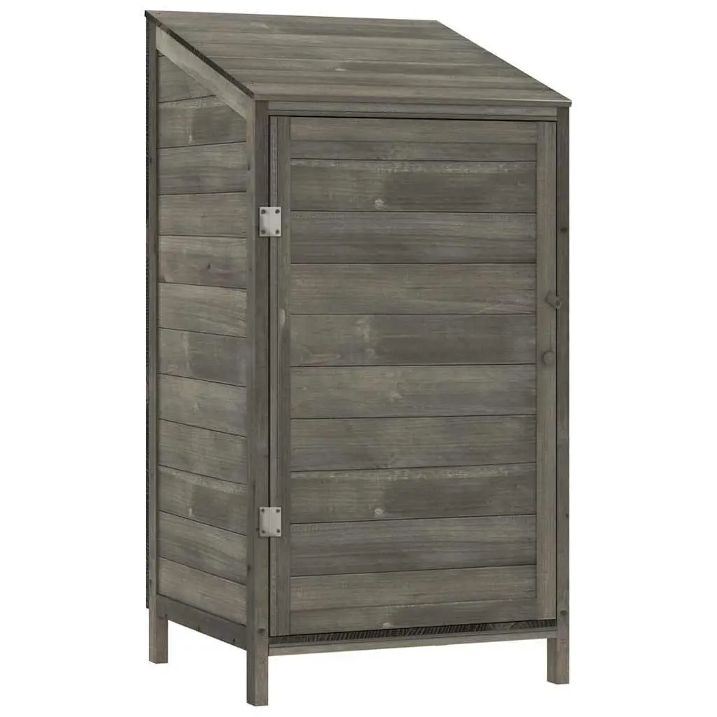 Garden Shed Anthracite Solid Fir Wood Outdoor Storage 55 x 52 x 112 cm