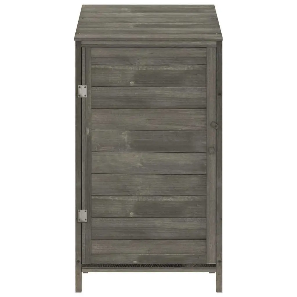 Garden Shed Anthracite Solid Fir Wood Outdoor Storage 55 x 52 x 112 cm