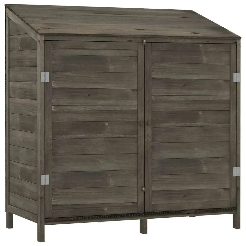 Garden Shed Anthracite Outdoor Storage Solid Wood Fir Backyard Structure