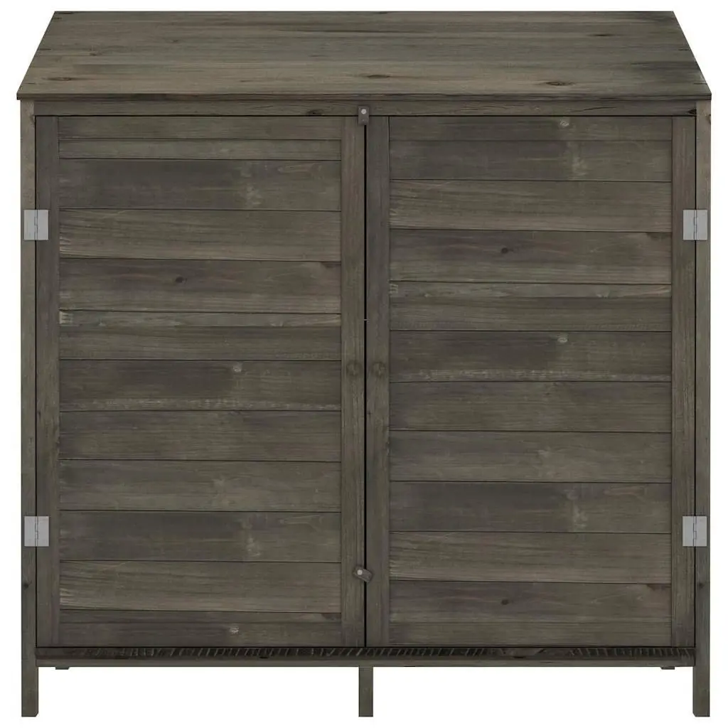 Garden Shed Anthracite Outdoor Storage Solid Wood Fir Backyard Structure