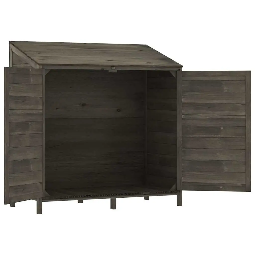 Garden Shed Anthracite Outdoor Storage Solid Wood Fir Backyard Structure