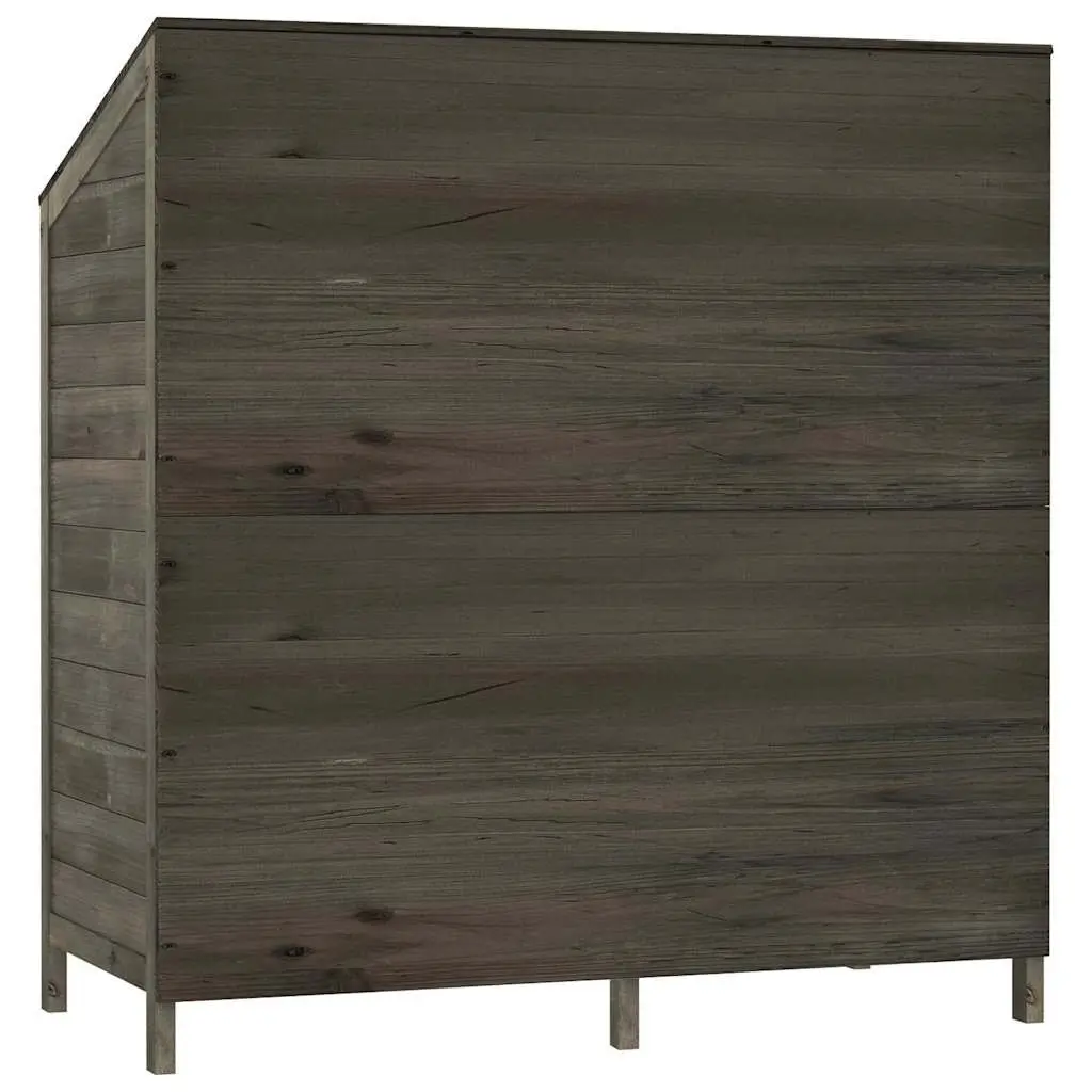 Garden Shed Anthracite Outdoor Storage Solid Wood Fir Backyard Structure