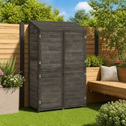 Garden Shed Anthracite Outdoor Storage Wooden Fir Wood Backyard Tool House