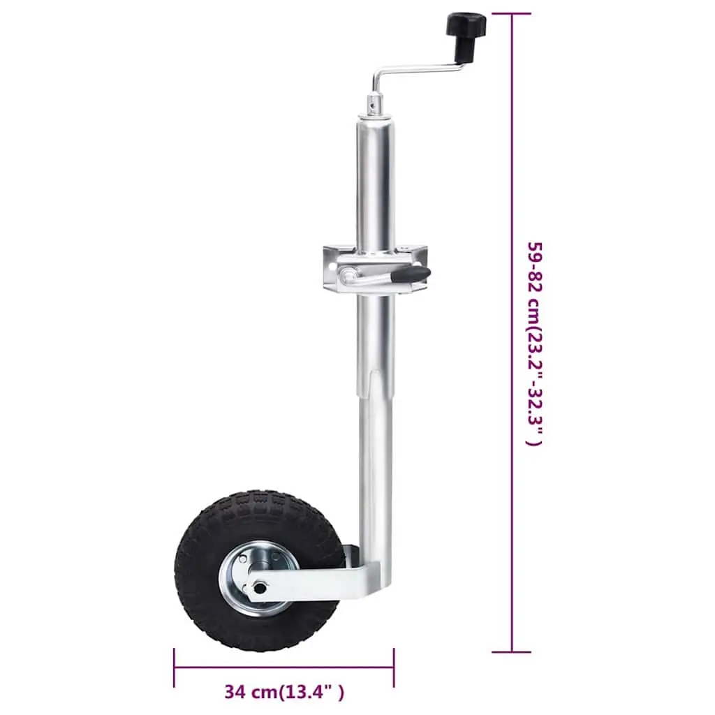 Jockey Wheel Trailer Split Clamp Adjustable Height 59cm to 82cm