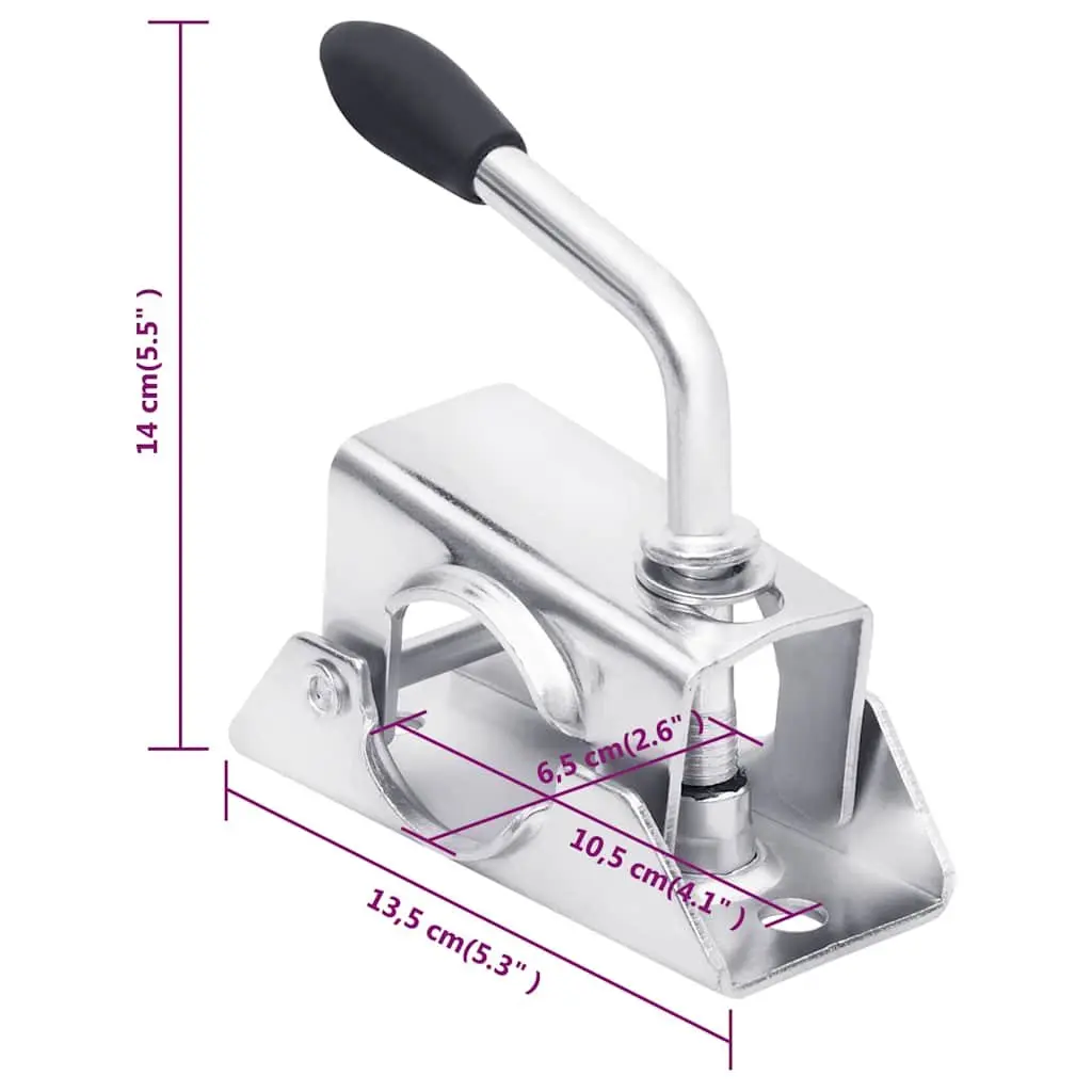 Jockey Wheel Clamp Galvanised Steel 48mm