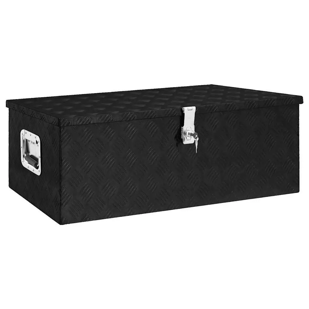 Aluminium Storage Box Portable Tool Organiser with Carry Handle and Locking System 90 x 47 x 33.5 cm
