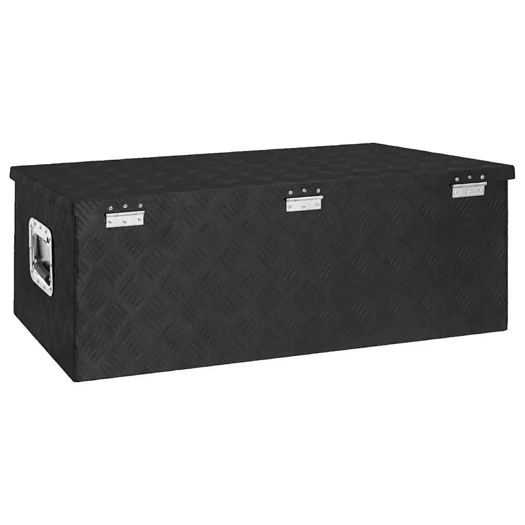 Aluminium Storage Box Portable Tool Organiser with Carry Handle and Locking System 90 x 47 x 33.5 cm