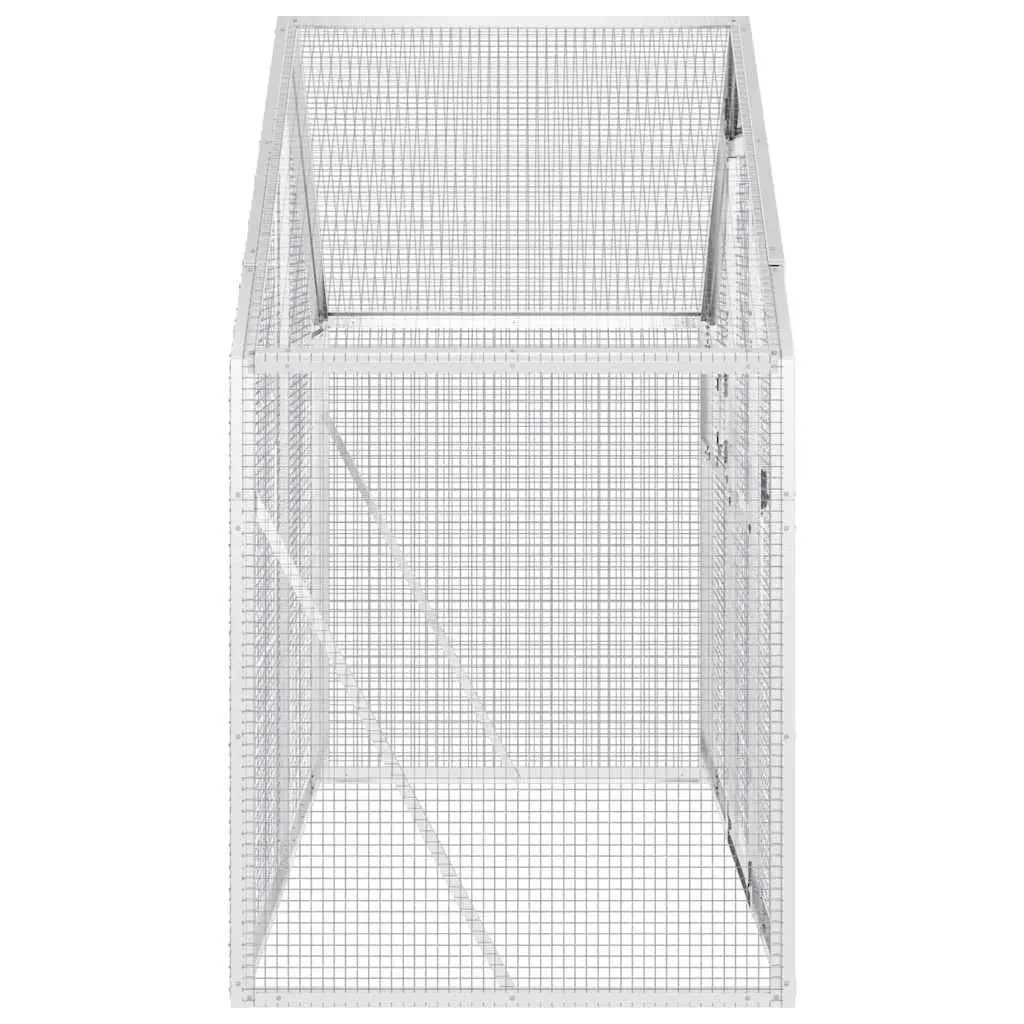 Bird Aviary Aluminium Frame Silver 179x100x185 cm Wire Mesh Cage for Parrots