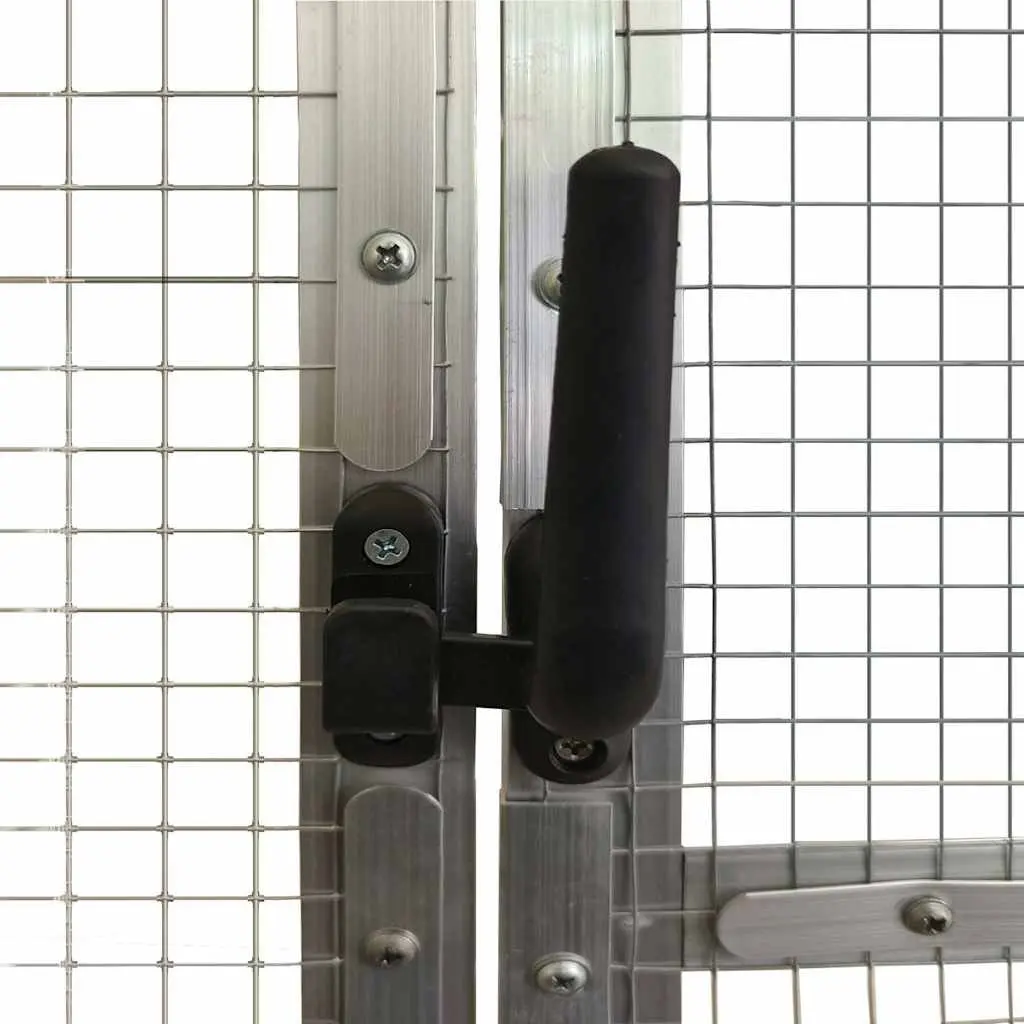 Bird Aviary Aluminium Frame Silver 179x100x185 cm Wire Mesh Cage for Parrots