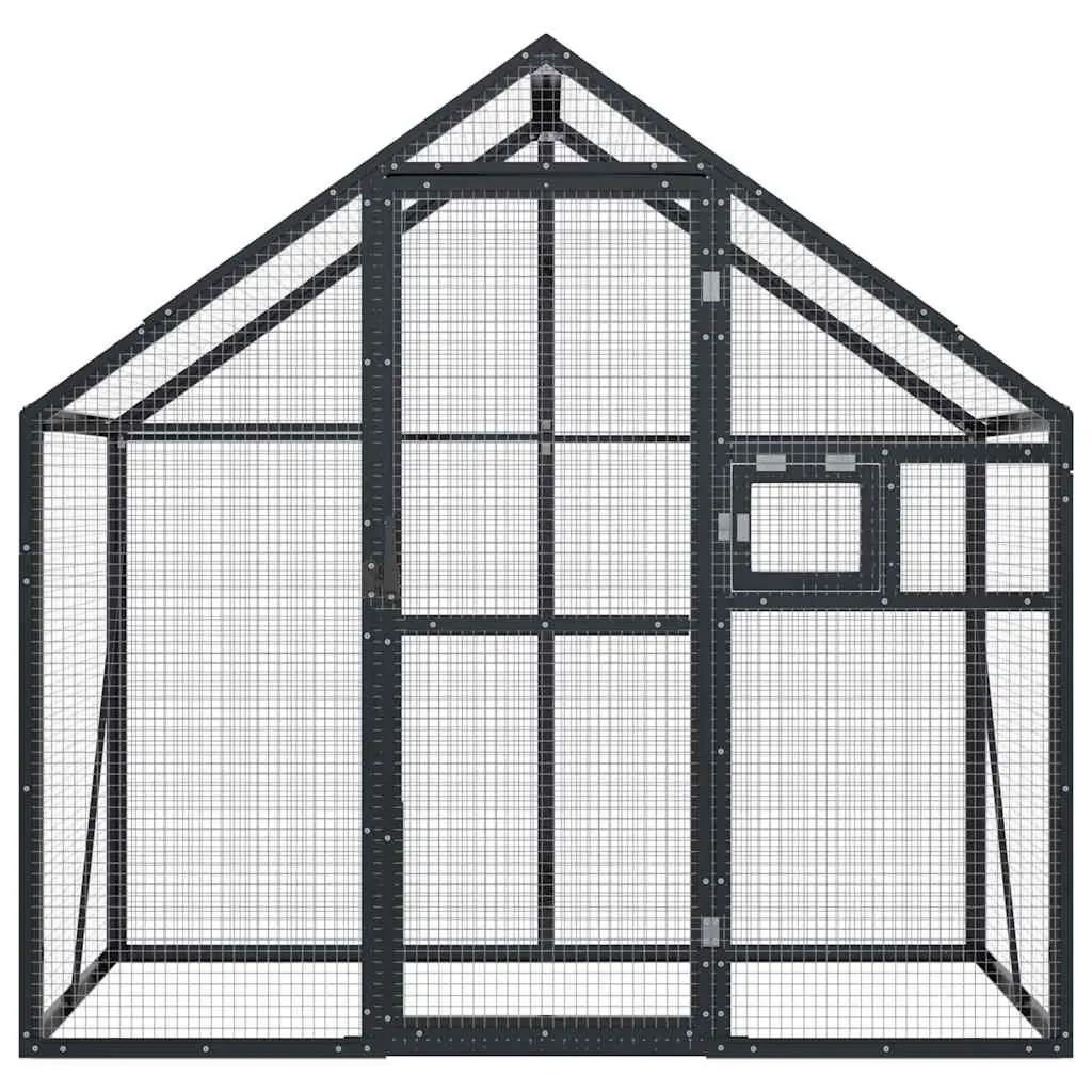 Bird Aviary Large Anthracite Outdoor Flight Cage Aluminium Frame Wire Mesh