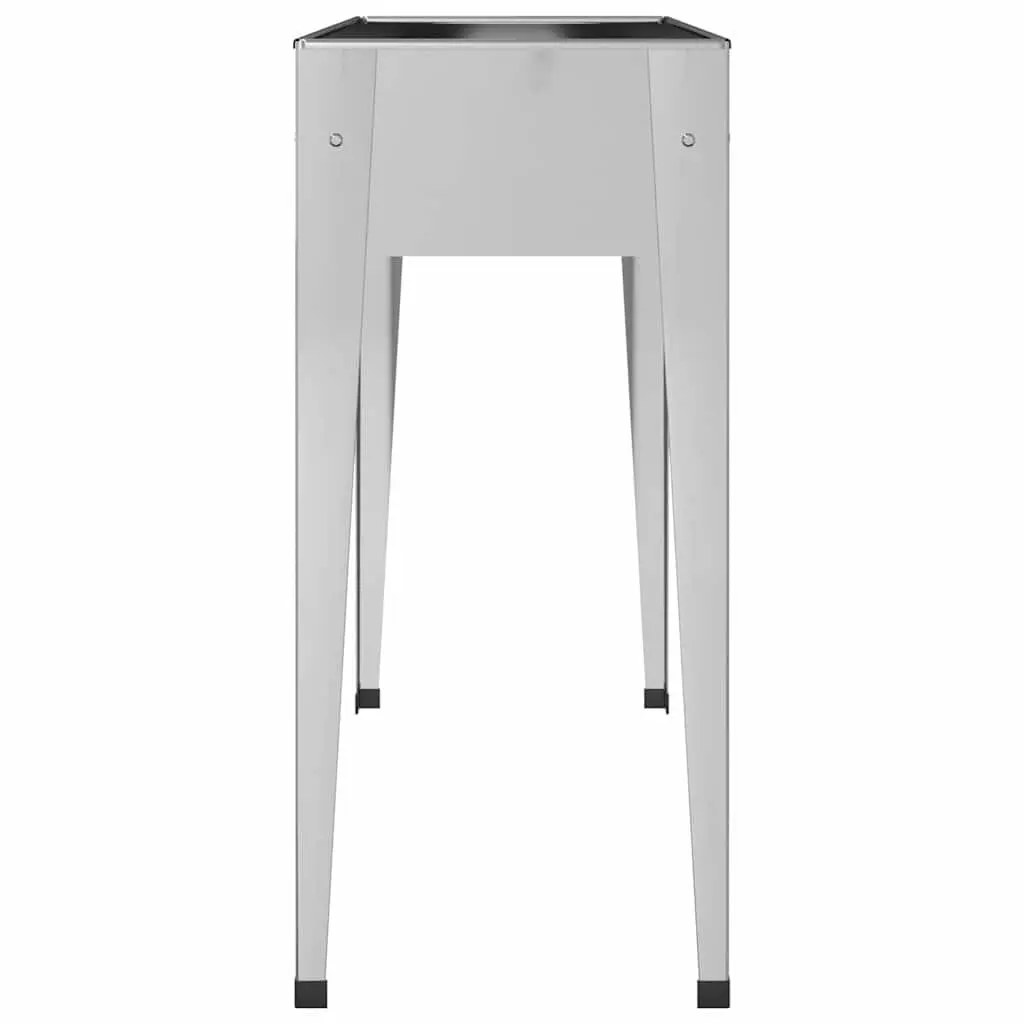 Garden Planter Galvanised Steel High Feet 100.5x40.5x90cm