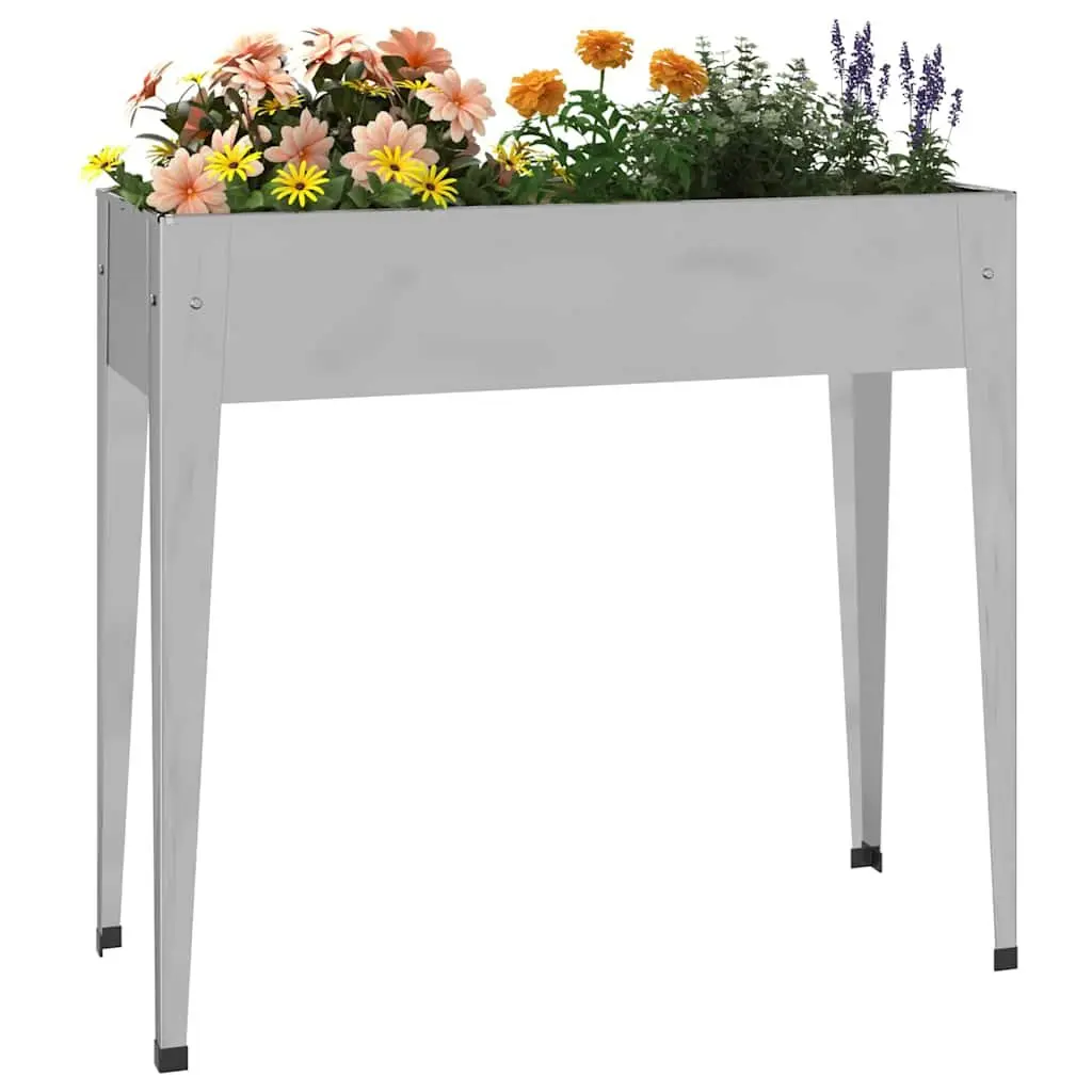 Garden Planter Galvanised Steel High Feet 100.5x40.5x90cm