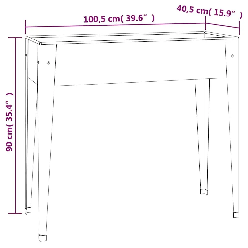 Garden Planter Galvanised Steel High Feet 100.5x40.5x90cm