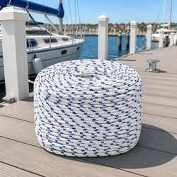 Boat Rope White 6mm 50m Polypropylene Marine Braided Sailing Rigging Dock Line
