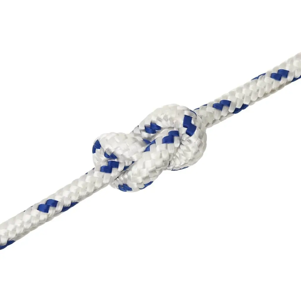 Boat Rope White 12mm 100m Durable Polypropylene Braided Marine Sailing Rigging Dock Line Coil