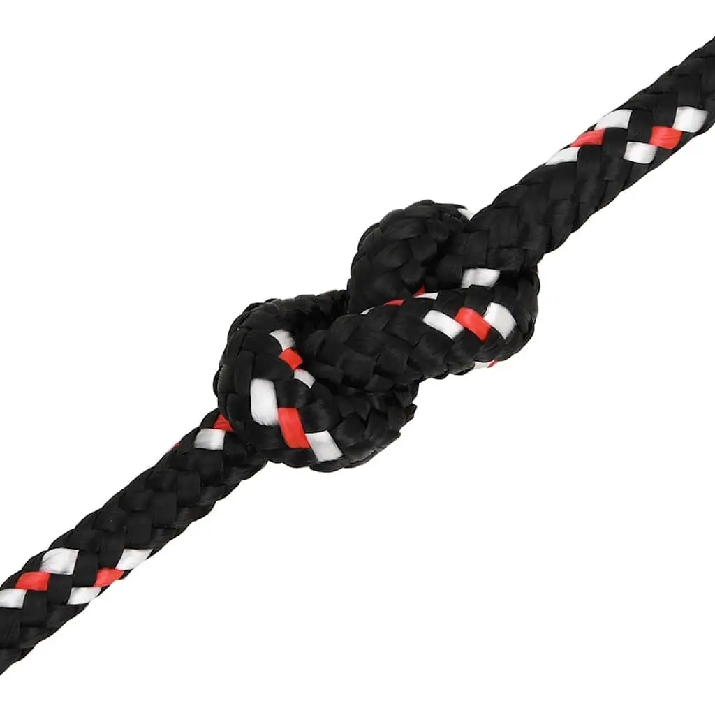 Marine Rope Black Braided Polypropylene 6mm 25m