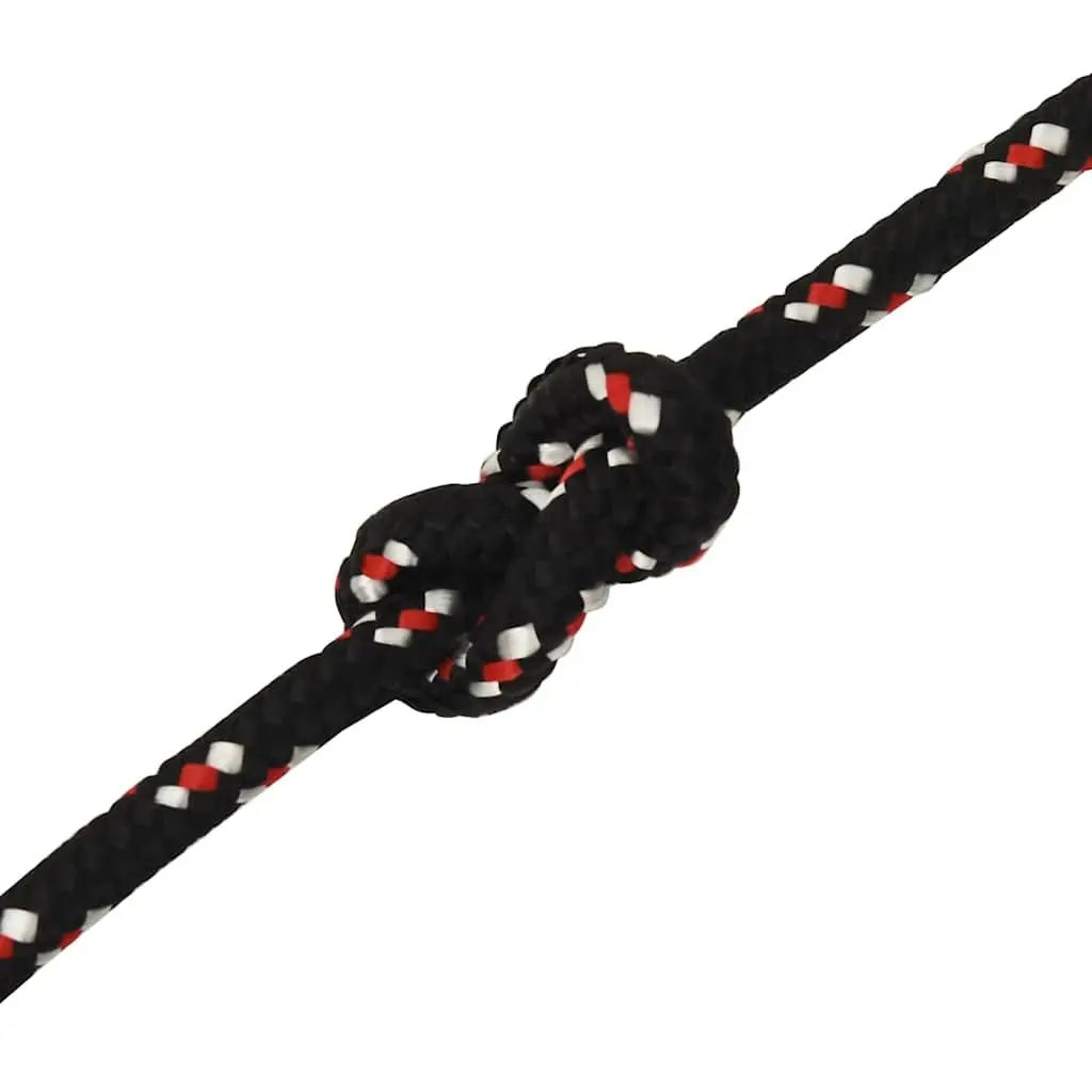 Boat Rope Black 12mm 25m Polypropylene Braided Marine Dock Line