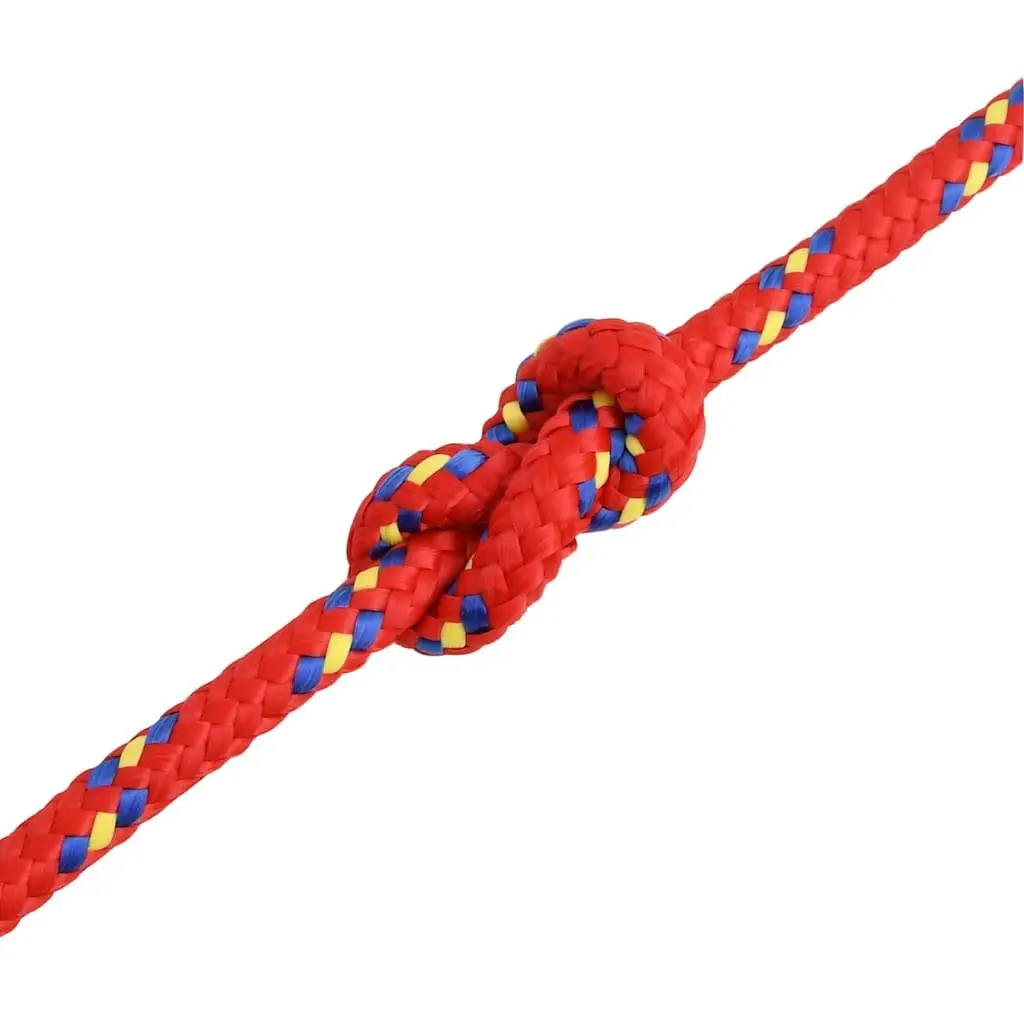 Boat Rope Braided Red 10mm 100m Polypropylene Marine Dock Line