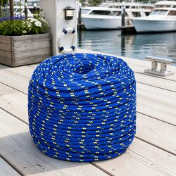 Boat Rope 10mm 25m Blue Polypropylene Marine Sailing Dock Line Rigging Cable