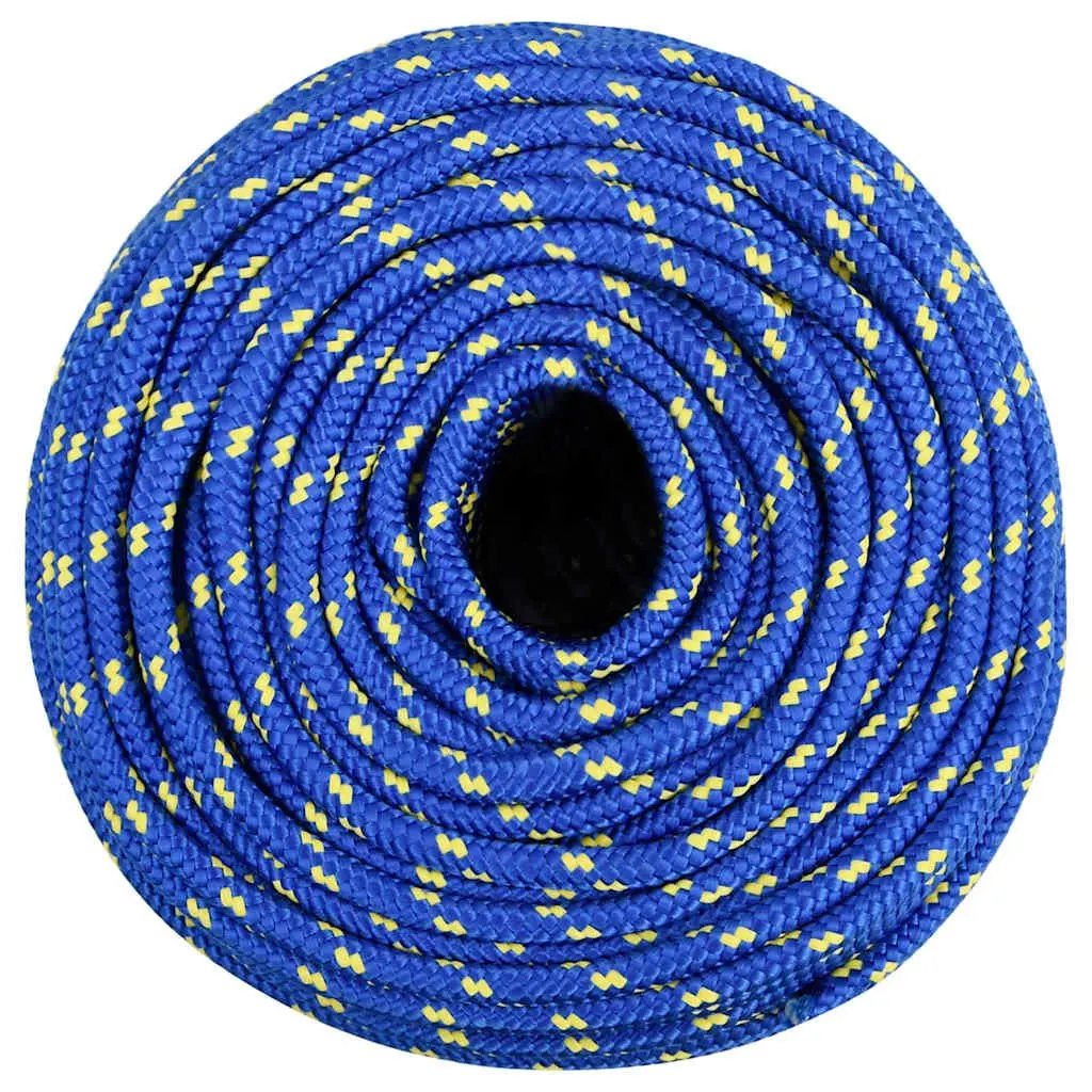 Boat Rope Braided 10mm 100m Blue Polypropylene Marine