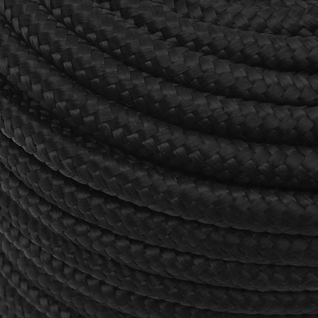 Boat Rope Braided Polypropylene Black 12mm 100m