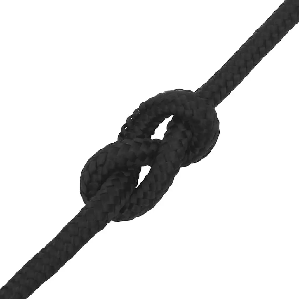Boat Rope Braided Polypropylene Black 12mm 100m