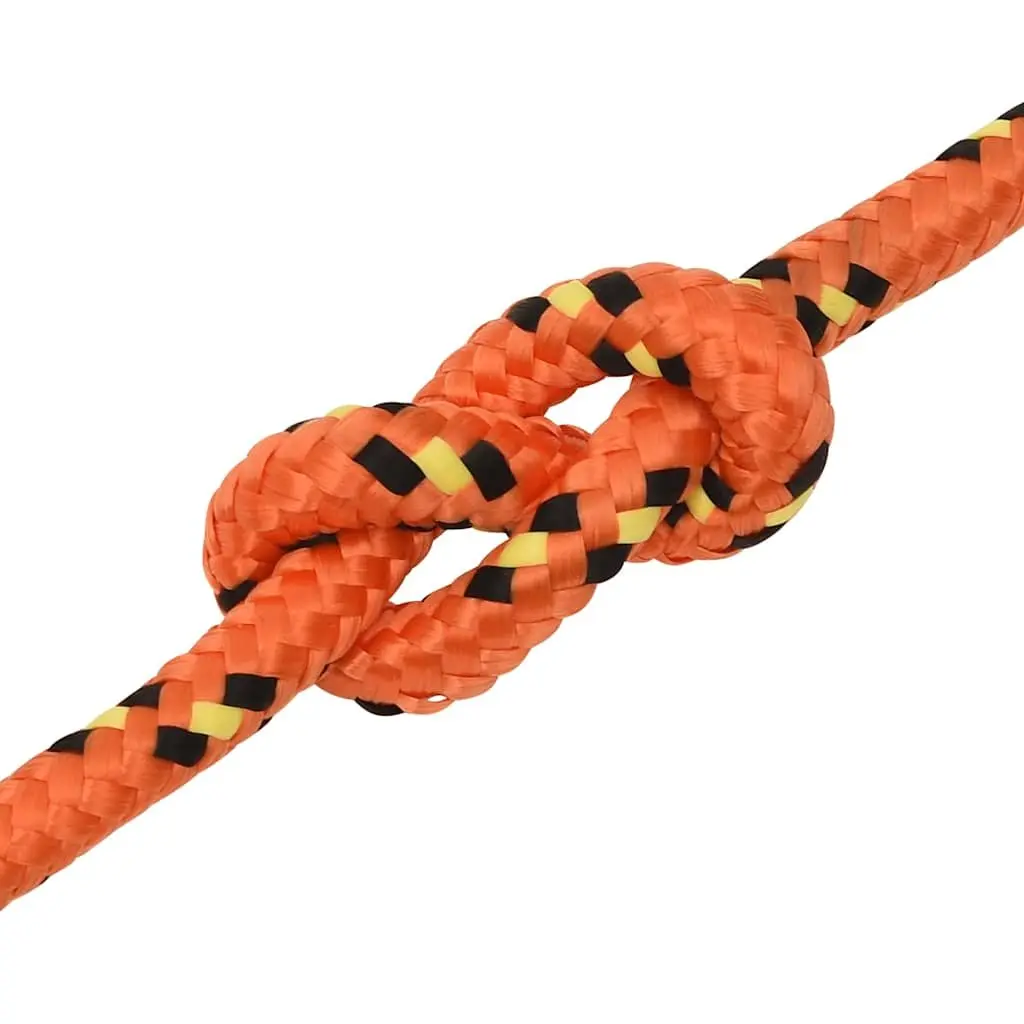 Boat Rope Braided Polypropylene Orange 12mm 100m