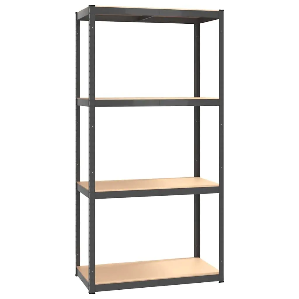 Industrial Storage Shelves Heavy-Duty 4-Layer Anthracite Steel Engineered Wood