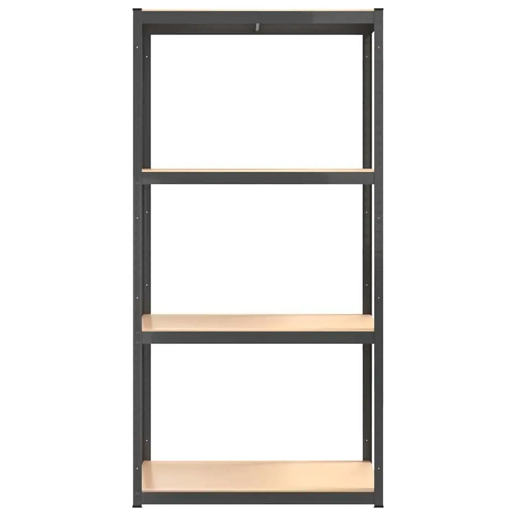 Industrial Storage Shelves Heavy-Duty 4-Layer Anthracite Steel Engineered Wood