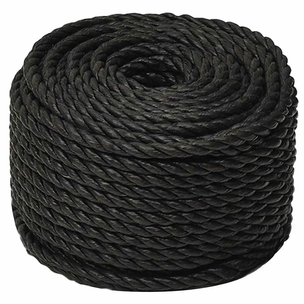 Work Rope Twisted Polypropylene Black 10mm 25m General Purpose