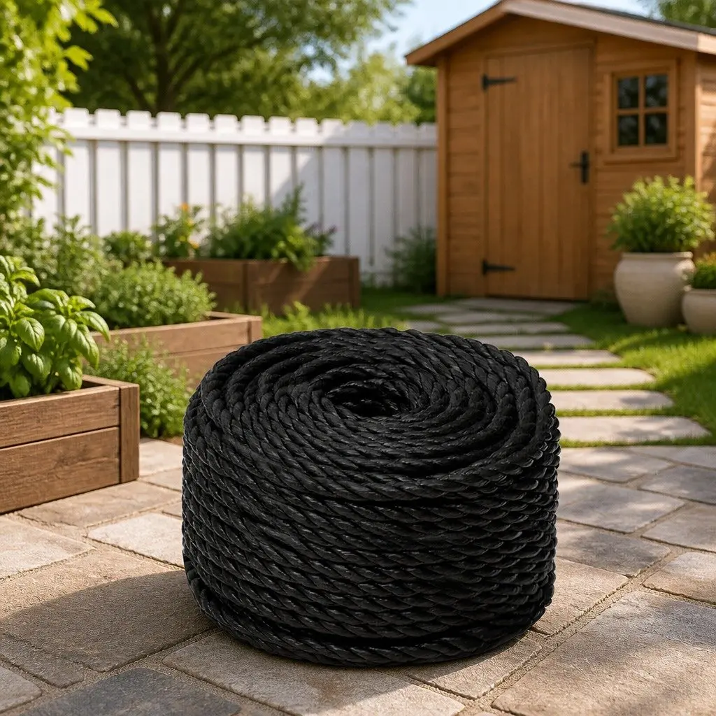 Work Rope Twisted Polypropylene Black 12mm 25m