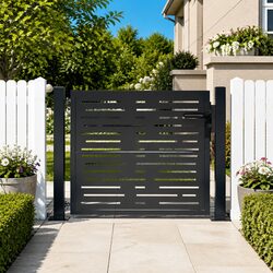 Friendly 100x75 cm Anthracite Steel Garden Gate for You