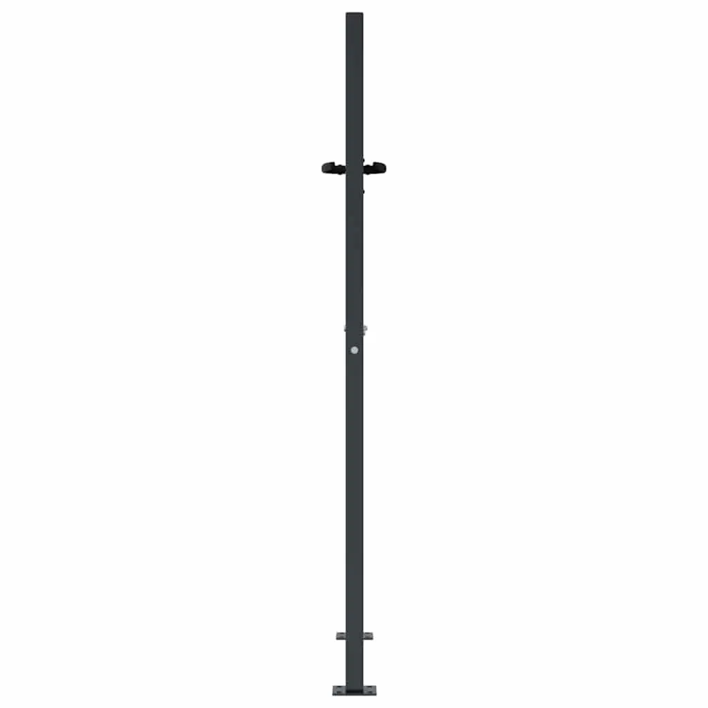 Garden Gate Anthracite 100x150 cm Steel Laser Cut Square Design Outdoor Fence