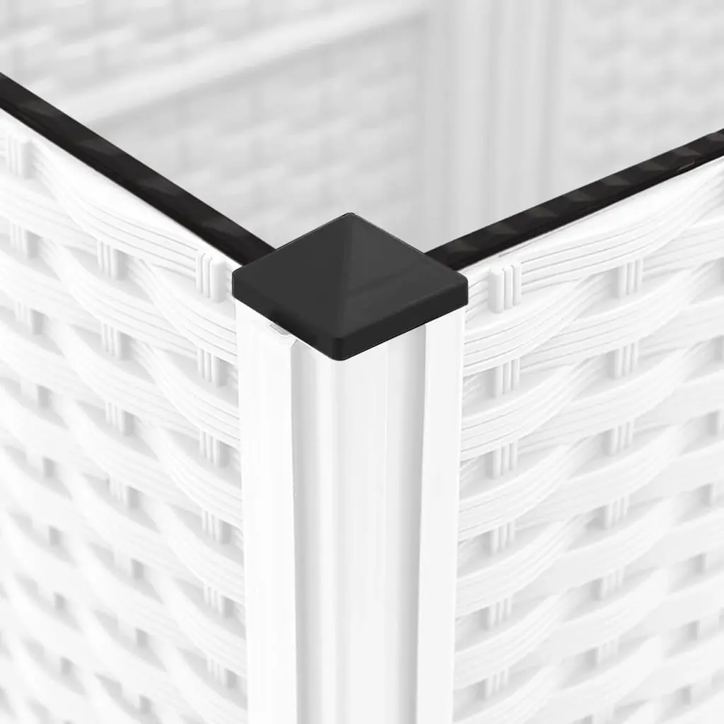 Garden Planter with Integrated Trellis White 120 x 40 x 121.5 cm