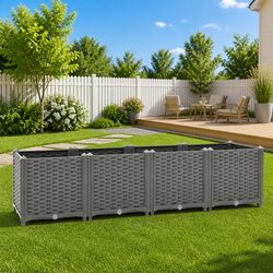 Your 160x40x38cm Grey Raised Garden Bed Awaits